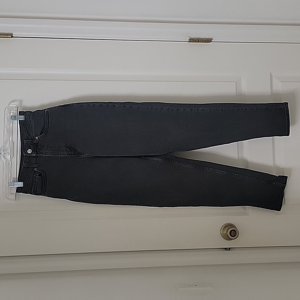 H&M Divided, Washed Black, Size 2, High Rise Mom Jeans.  GUC
